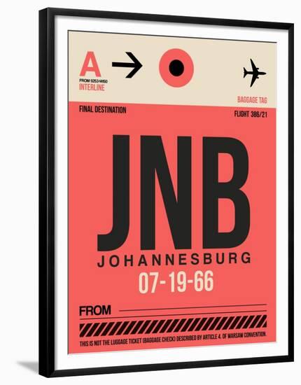 JNB Johannesburg Luggage Tag 2-NaxArt-Framed Art Print