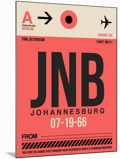 JNB Johannesburg Luggage Tag 2-NaxArt-Mounted Art Print