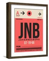 JNB Johannesburg Luggage Tag 2-NaxArt-Framed Art Print
