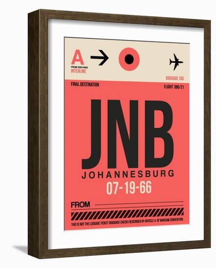 JNB Johannesburg Luggage Tag 2-NaxArt-Framed Art Print