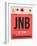 JNB Johannesburg Luggage Tag 2-NaxArt-Framed Art Print