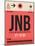 JNB Johannesburg Luggage Tag 2-NaxArt-Mounted Art Print