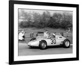 Jo Bonnier Driving a Works Porsche Formula 1 Car, Brussels Grand Prix, Belgium, 1961-null-Framed Photographic Print