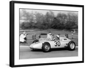 Jo Bonnier Driving a Works Porsche Formula 1 Car, Brussels Grand Prix, Belgium, 1961-null-Framed Photographic Print