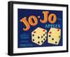 Jo Jo Apple Label - Wenatchee, WA-Lantern Press-Framed Art Print