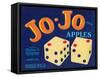 Jo Jo Apple Label - Wenatchee, WA-Lantern Press-Framed Stretched Canvas