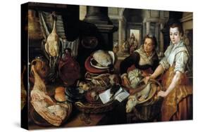 Joachim Beuckelaer / 'Christ at home with Martha and Mary', 1568, Flemish School, Oil on panel, ...-JOACHIM BEUCKELAER-Stretched Canvas