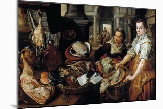 Joachim Beuckelaer / 'Christ at home with Martha and Mary', 1568, Flemish School, Oil on panel, ...-JOACHIM BEUCKELAER-Mounted Poster