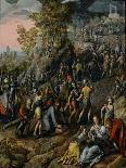 Marketplace, with the Flagellation, the Ecce Homo and the Bearing of the Cross-Joachim Bueckelaer-Art Print