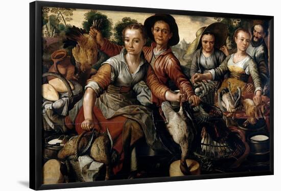 Joachim Beuckelaer / 'Market', 1564-1565, Flemish School, Oil on panel, 137 cm x 197 cm, P07024.-JOACHIM BEUCKELAER-Framed Poster