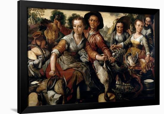 Joachim Beuckelaer / 'Market', 1564-1565, Flemish School, Oil on panel, 137 cm x 197 cm, P07024.-JOACHIM BEUCKELAER-Framed Poster