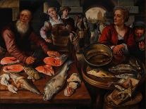 Fish Market, 1568-Joachim Beuckelaer or Bueckelaer-Mounted Giclee Print