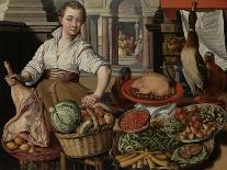 Kitchen Scene, with Jesus in the House of Martha and Mary in the background, 1569-Joachim Beuckelaer or Bueckelaer-Giclee Print