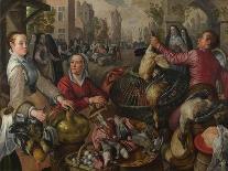 Cook with chicken (1574)-Joachim Bueckelaer-Mounted Giclee Print