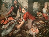 Game, Fish, Fruit and Vegetables in Baskets and Bowls in a Larder-Joachim Beuckelaer-Giclee Print