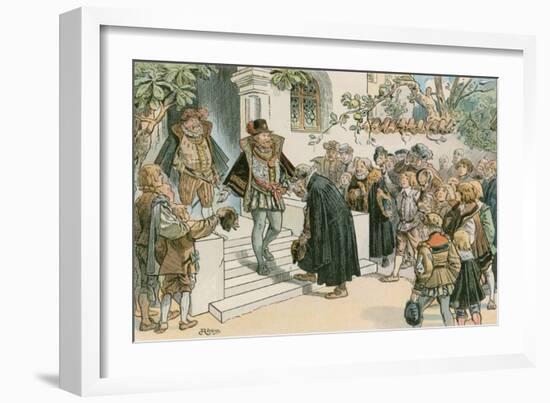 Joachim Friedrich Opening the Joachimsthalsches Gymnasium in 1607-Carl Rohling-Framed Giclee Print