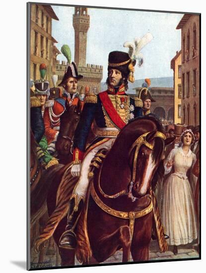 Joachim Murat Entering Florence, 19 January 1801-Tancredi Scarpelli-Mounted Giclee Print
