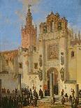 Religious Procession in Seville, 1853-Joachin Dominguez Becquer-Framed Premium Giclee Print