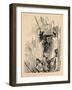 'Joan at the walls of Paris',-John Leech-Framed Giclee Print