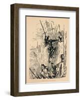 'Joan at the walls of Paris',-John Leech-Framed Giclee Print