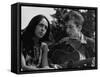 Joan Baez and Bob Dylan Singing at the 1963 Civil Rights March on Washington-null-Framed Stretched Canvas