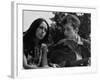 Joan Baez and Bob Dylan Singing at the 1963 Civil Rights March on Washington-null-Framed Photo