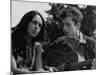 Joan Baez and Bob Dylan Singing at the 1963 Civil Rights March on Washington-null-Mounted Photo