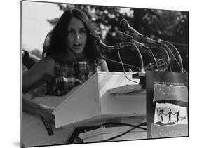 Joan Baez Singing at the 1963 Civil Rights March on Washington-null-Mounted Photo