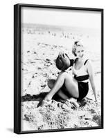 Joan Blondell at the Beach, 1933-null-Framed Photo