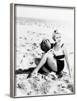 Joan Blondell at the Beach, 1933-null-Framed Photo