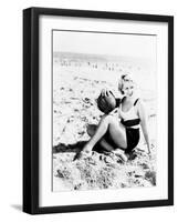 Joan Blondell at the Beach, 1933-null-Framed Photo