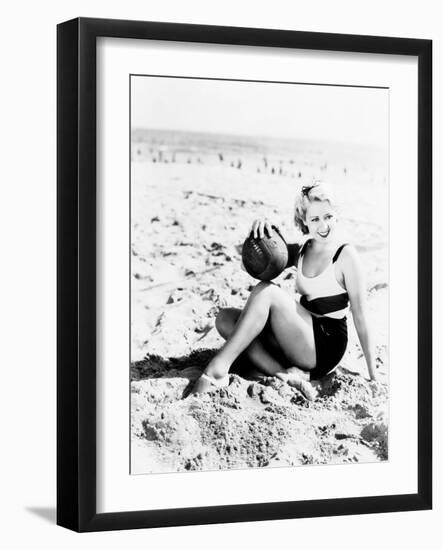 Joan Blondell at the Beach, 1933-null-Framed Photo