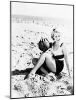 Joan Blondell at the Beach, 1933-null-Mounted Photo