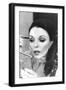 Joan Collins Applying Makeup-Associated Newspapers-Framed Photo