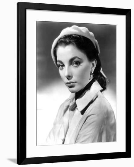 Joan Collins, British actress born May 23rd, 1933, here 1952 (b/w photo)-null-Framed Photo