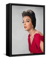 Joan Collins, British actress born May 23rd, 1933, here 1957 (photo)-null-Framed Stretched Canvas