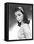 Joan Collins, English actress born May 23rd, 1933, here 1952 (b/w photo)-null-Framed Stretched Canvas