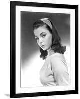 Joan Collins, English actress born May 23rd, 1933, here 1952 (b/w photo)-null-Framed Photo