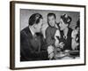 Joan Crawford Chatting with Artist Salvador Dali at Del Monte Resort-Peter Stackpole-Framed Premium Photographic Print