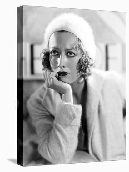 JOAN CRAWFORD dans les annees 30 (b/w photo)-null-Stretched Canvas