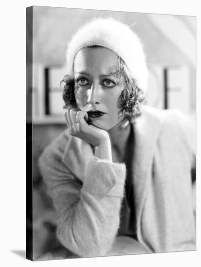 JOAN CRAWFORD dans les annees 30 (b/w photo)-null-Stretched Canvas