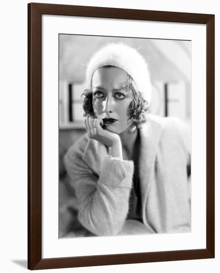 JOAN CRAWFORD dans les annees 30 (b/w photo)-null-Framed Photo