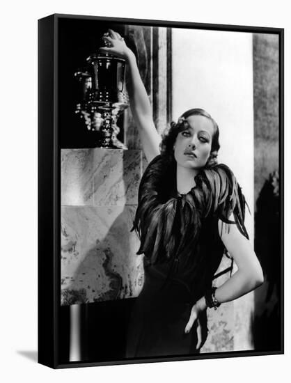 JOAN CRAWFORD dans les annees 30 JOAN CRAWFORD IN THE 30'S (b/w photo)-null-Framed Stretched Canvas