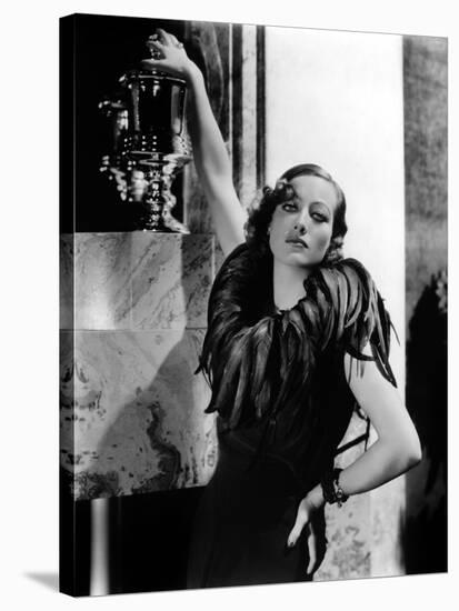 JOAN CRAWFORD dans les annees 30 JOAN CRAWFORD IN THE 30'S (b/w photo)-null-Stretched Canvas