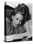 JOAN CRAWFORD dans les annees 30 JOAN CRAWFORD IN THE 30'S (b/w photo)-null-Stretched Canvas