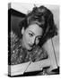 JOAN CRAWFORD dans les annees 30 JOAN CRAWFORD IN THE 30'S (b/w photo)-null-Stretched Canvas