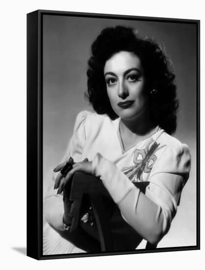 JOAN CRAWFORD dans les annees 40 JOAN CRAWFORD in the 40's (b/w photo)-null-Framed Stretched Canvas