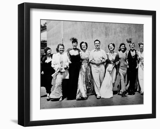 Joan Fontaine, George Cukor, Paulette Goddard, Rosalind Russell, Joan Crawford, The Women-null-Framed Photographic Print