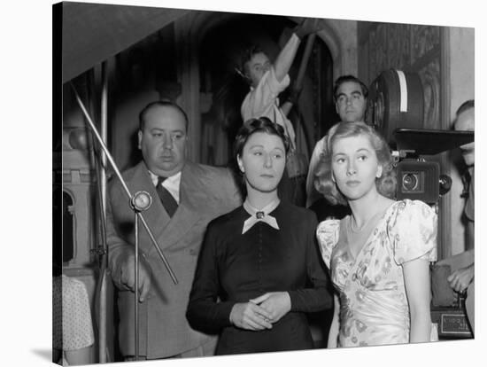 Joan Fontaine, Judith Anderson, Alfred Hitchcock, Rebecca, 1940-null-Stretched Canvas