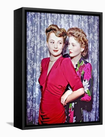 Joan Fontaine, Olivia De Havilland-null-Framed Stretched Canvas